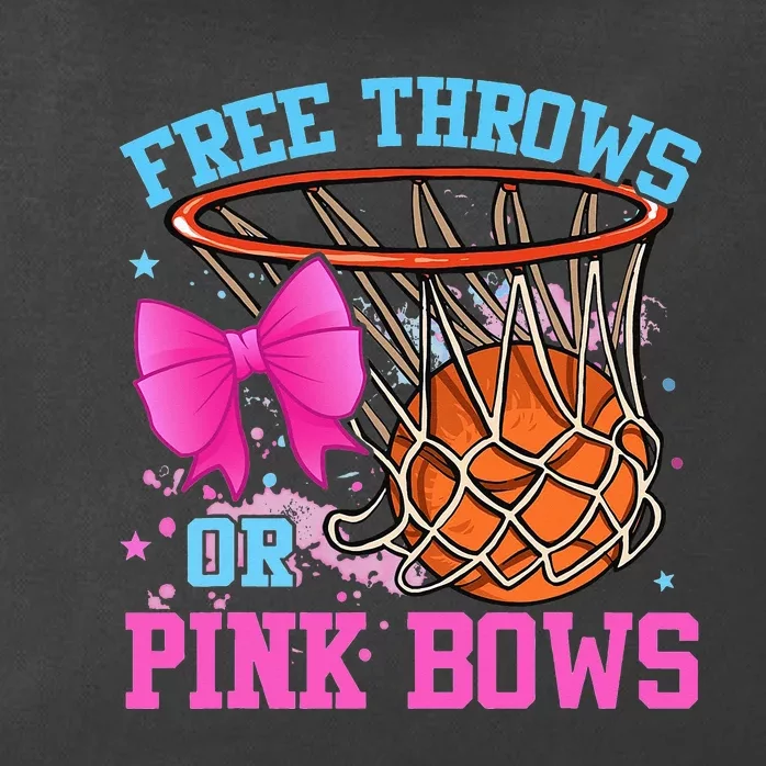 Free Throws or Pink Bows Pregnancy Pink or Blue Zip Tote Bag