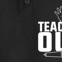 Funny Teacher Out Last Day Of School End Of Year Teacher Dry Zone Grid Performance Polo