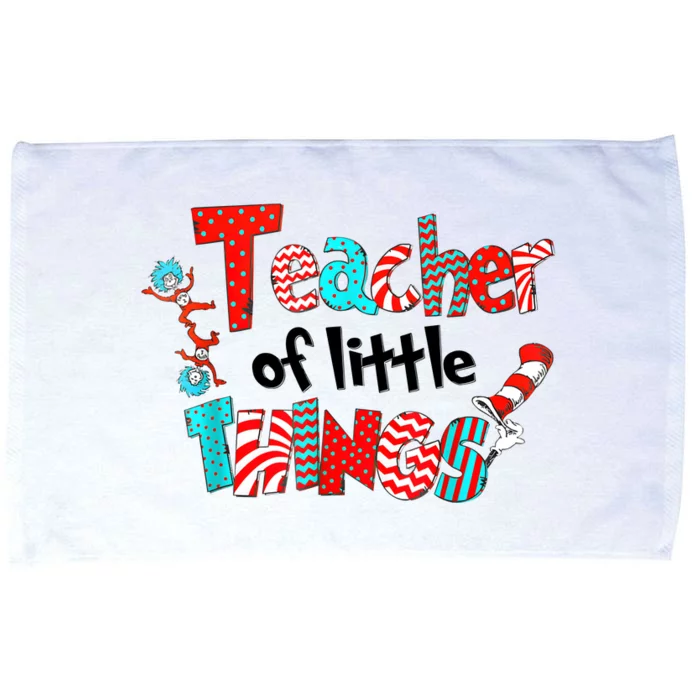 Funny Teacher Of Little Things For Teacher Cat And Hat Microfiber Hand Towel