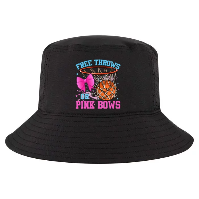 Free Throws or Pink Bows Pregnancy Pink or Blue Basketball Cool Comfort Performance Bucket Hat