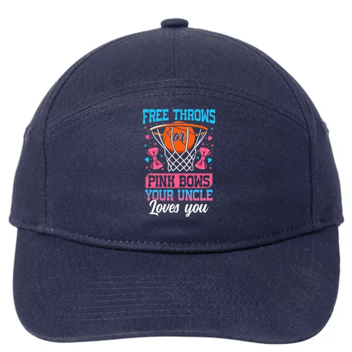 Free Throws Or Pink Bows Your Uncle Loves You 7-Panel Snapback Hat