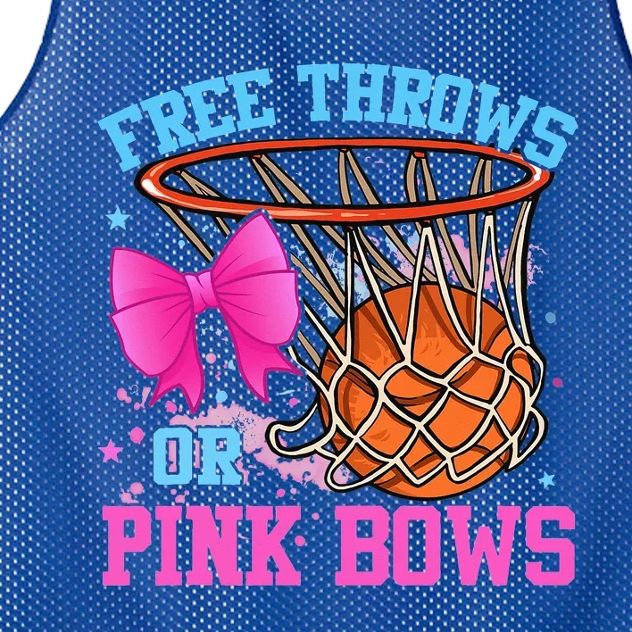 Free Throws Or Pink Bows Pregnancy Pink Or Blue Mesh Reversible Basketball Jersey Tank