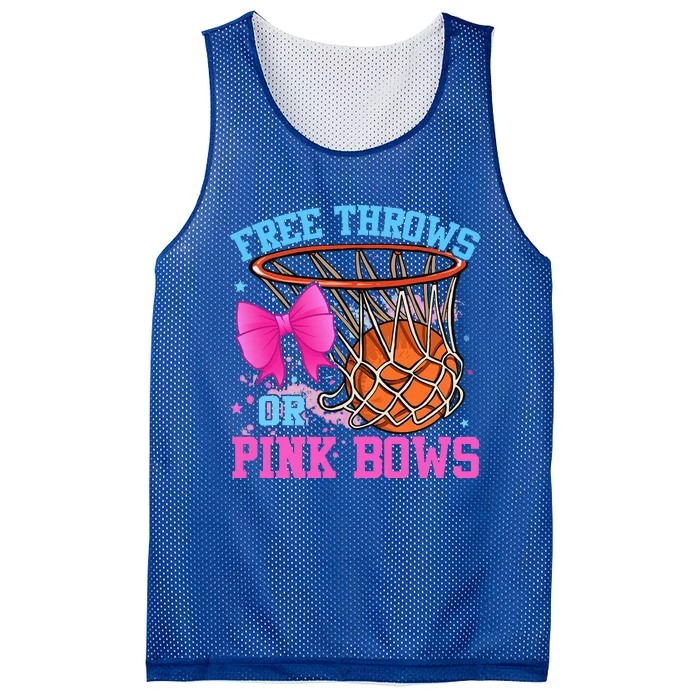 Free Throws Or Pink Bows Pregnancy Pink Or Blue Mesh Reversible Basketball Jersey Tank