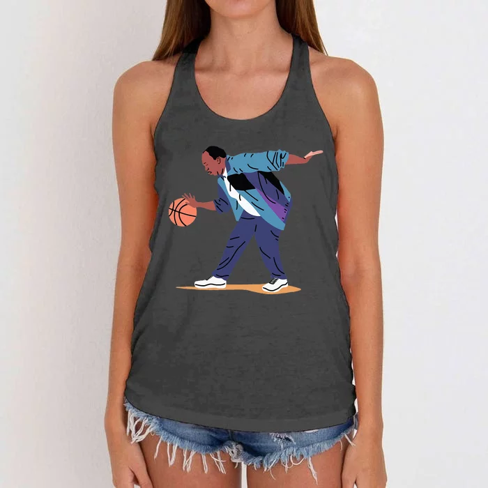 From The Office Play Basketball Funny Women's Knotted Racerback Tank