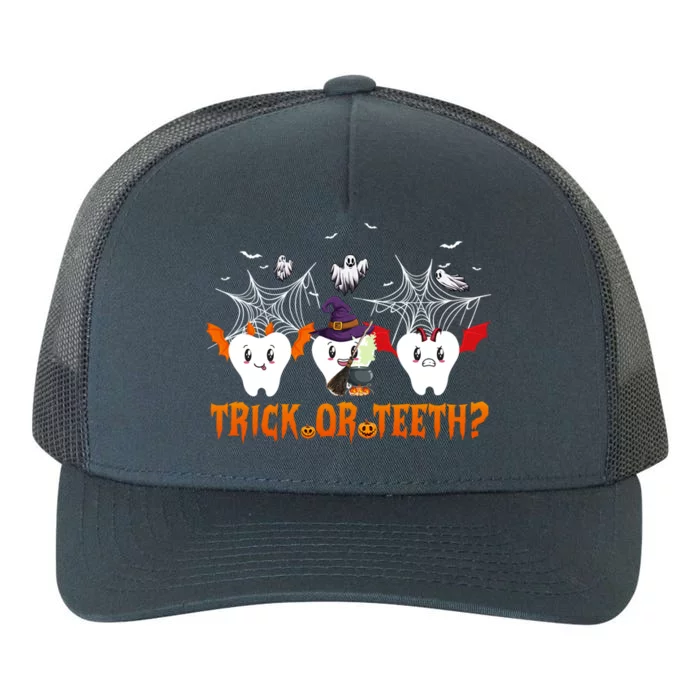 Funny Trick Or Teeth Dental Hygienists Halloween Costume Day Gift Yupoong Adult 5-Panel Trucker Hat