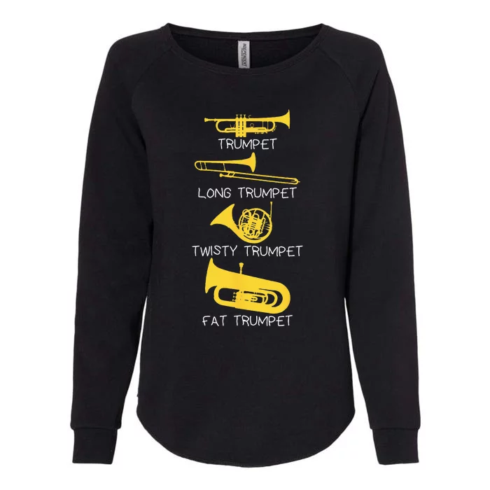 Funny Types Of Trumpet Player Marching Jazz Band Womens California Wash Sweatshirt