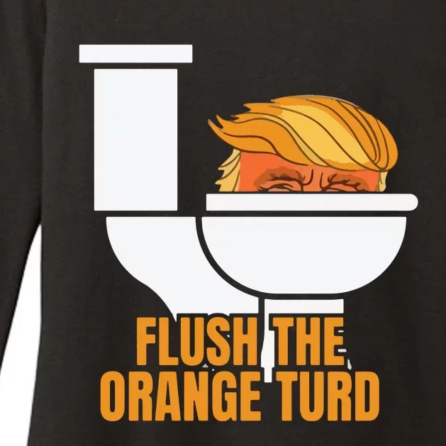 Flush The Orange Turd Womens CVC Long Sleeve Shirt