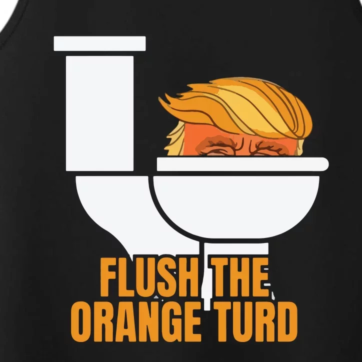 Flush The Orange Turd Performance Tank