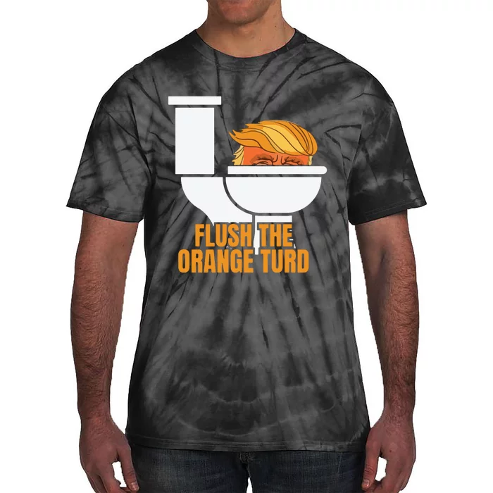 Flush The Orange Turd Tie-Dye T-Shirt