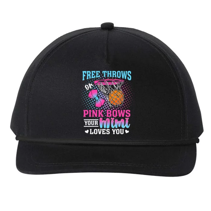 Free Throws Or Pink Bows Your Mimi Loves Snapback Five-Panel Rope Hat