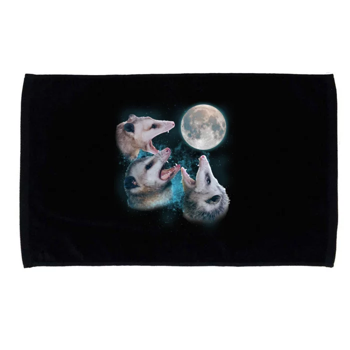 Funny Three Opossom Moon Microfiber Hand Towel