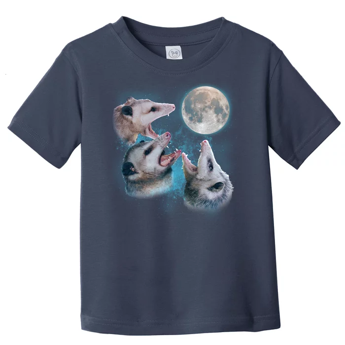 Funny Three Opossom Moon Toddler T-Shirt