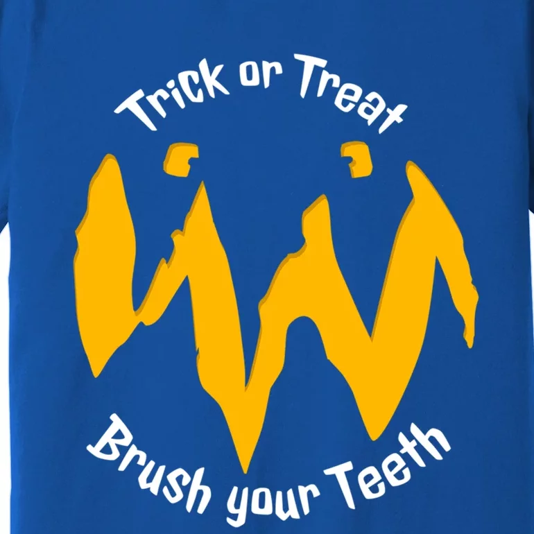 Funny Trick Or Treat Brush Your Teeth Halloween Gift Premium T-Shirt