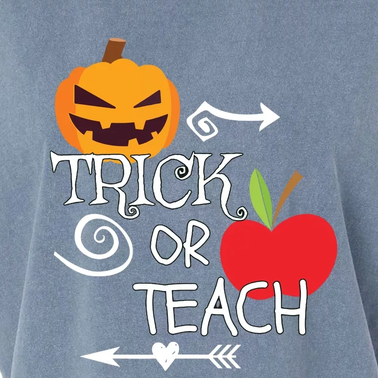 Funny Trick Or Teach Easy Halloween Teacher Costume Garment-Dyed Women's Muscle Tee