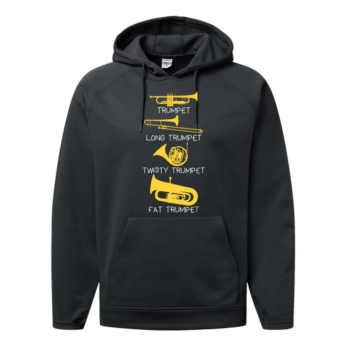 Funny Types Of Trumpet Player Marching Jazz Band Performance Fleece Hoodie