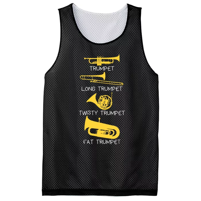 Funny Types Of Trumpet Player Marching Jazz Band Mesh Reversible Basketball Jersey Tank