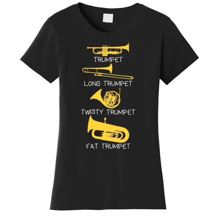 Funny Types Of Trumpet Player Marching Jazz Band Women's T-Shirt