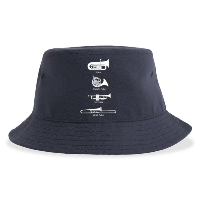 Funny Types Of Tuba Sustainable Bucket Hat