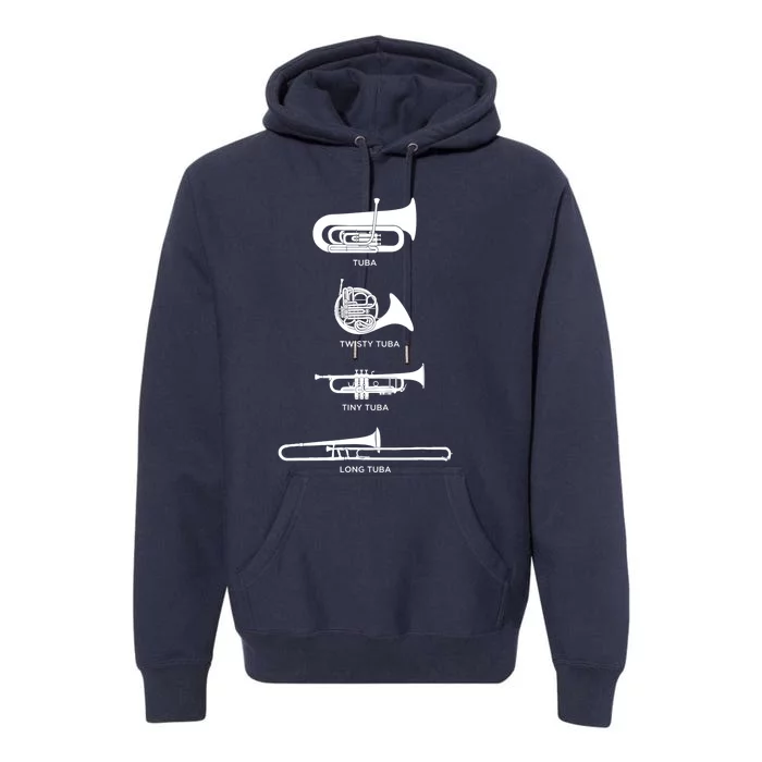 Funny Types Of Tuba Premium Hoodie