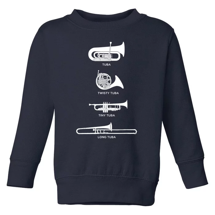 Funny Types Of Tuba Toddler Sweatshirt