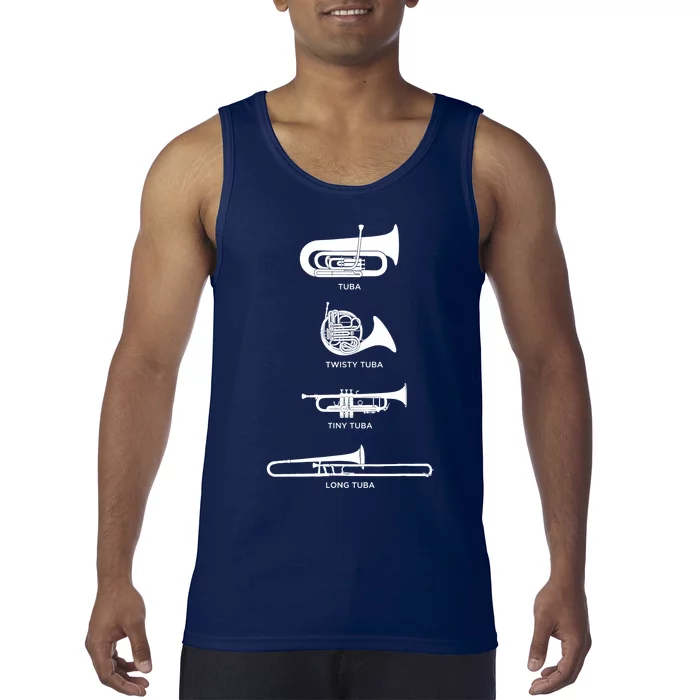 Funny Types Of Tuba Tank Top