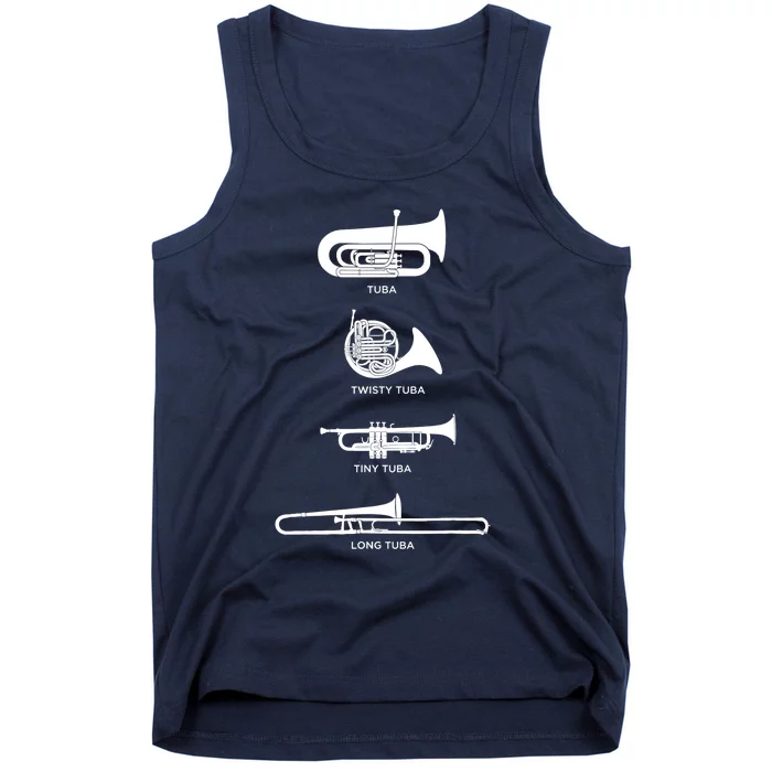 Funny Types Of Tuba Tank Top