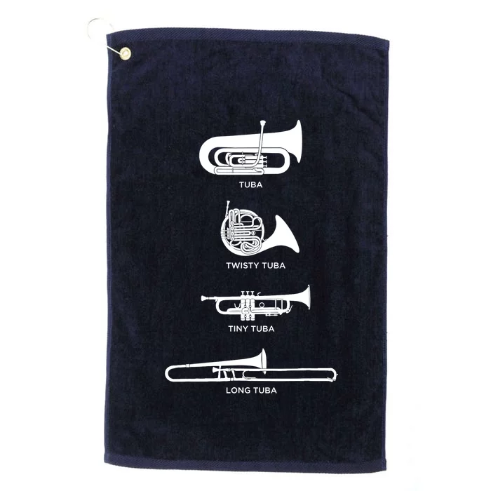 Funny Types Of Tuba Platinum Collection Golf Towel