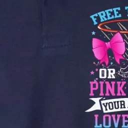 Free Throws Or Pink Bows Your Auntie Loves You Gender Reveal Softstyle Adult Sport Polo