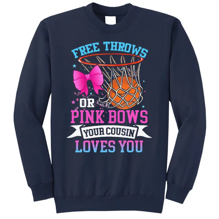 Free Throws Or Pink Bows Your Cousin Loves You Gender Reveal Sweatshirt