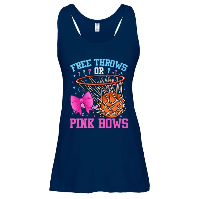 Free Throws Or Pink Bows Pregnancy Basketball Pink Or Blue Ladies Essential Flowy Tank