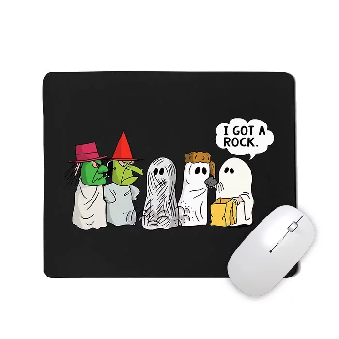 Funny Trick Or Treat Halloween Ghost Costume I Got A Rock Mousepad