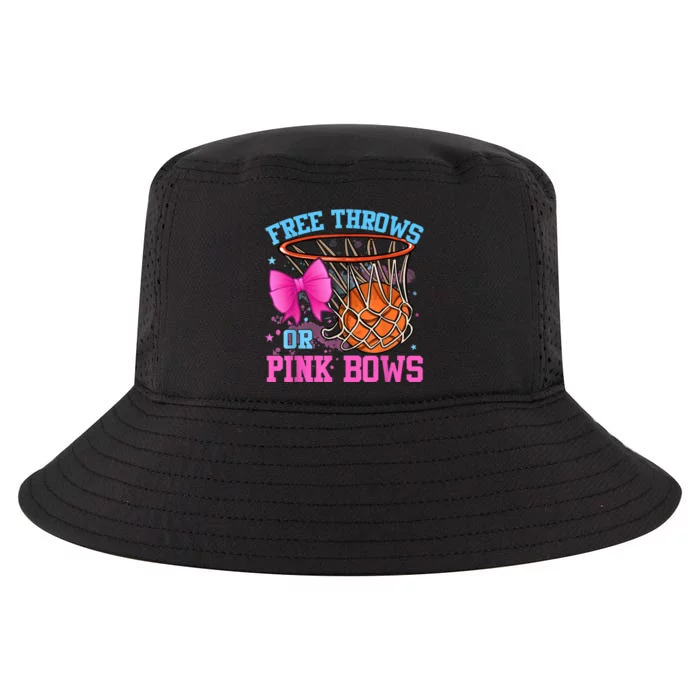 Free Throws Or Pink Bows Pregnancy Pink Or Blue Cool Comfort Performance Bucket Hat