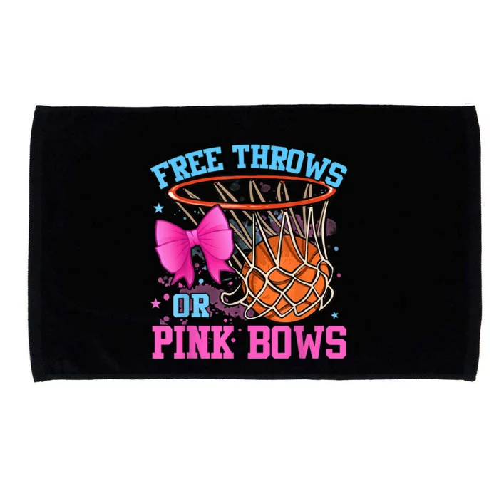 Free Throws Or Pink Bows Pregnancy Pink Or Blue Microfiber Hand Towel