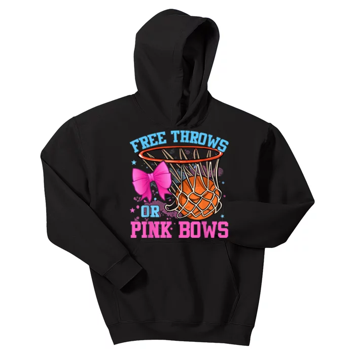 Free Throws Or Pink Bows Pregnancy Pink Or Blue Kids Hoodie