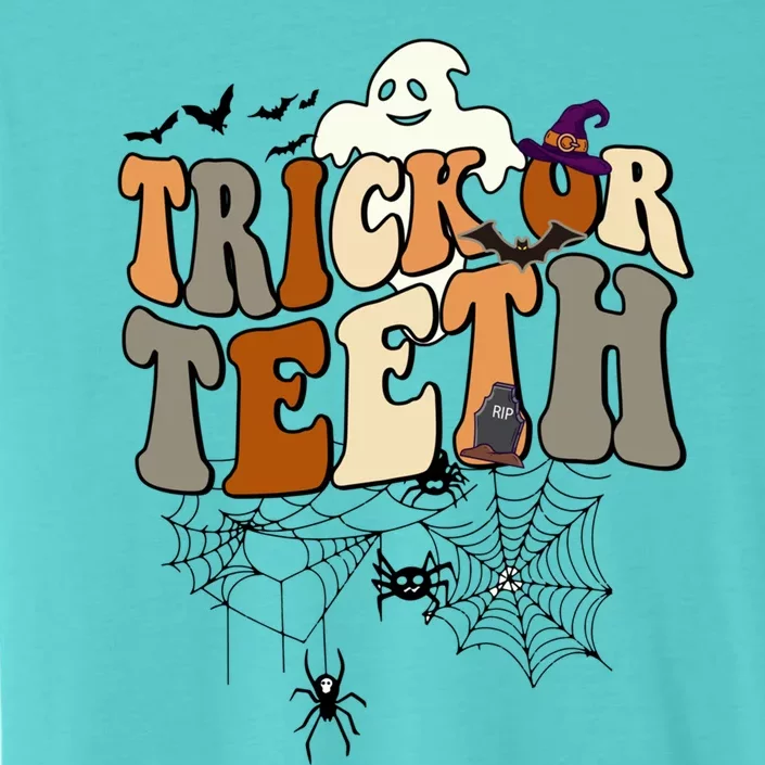 Funny Trick Or Teeth Dentist Halloween Costume Dental Squad Cute Gift ChromaSoft Performance T-Shirt