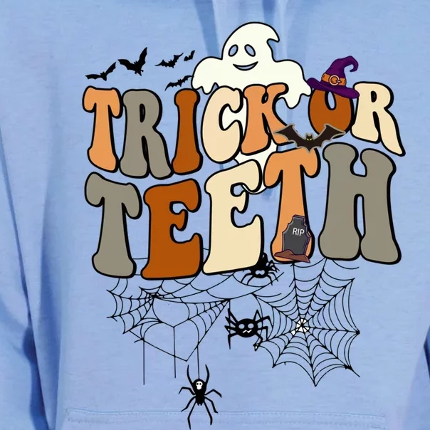 Funny Trick Or Teeth Dentist Halloween Costume Dental Squad Cute Gift Unisex Surf Hoodie