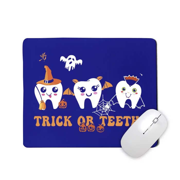 Funny Trick Or Teeth Dentist Halloween Costume Dental Squad Cool Gift Mousepad