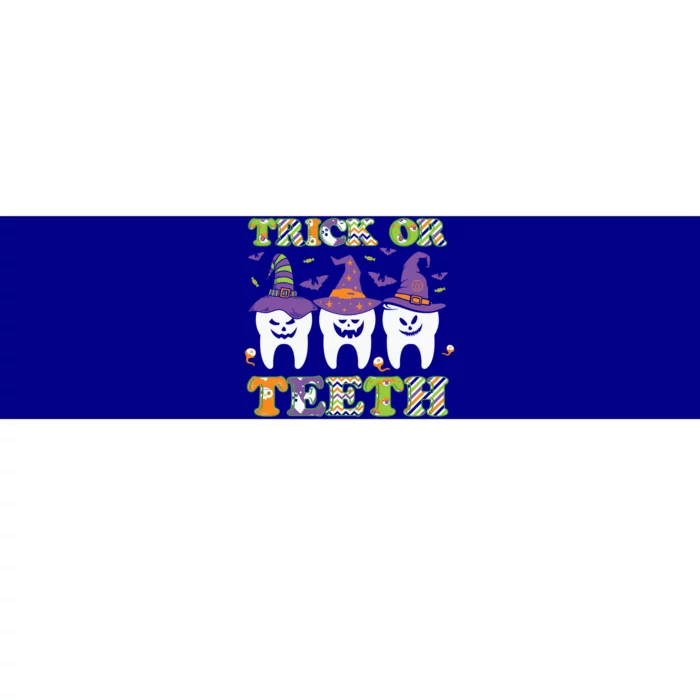 Funny Trick Or Teeth Dental Halloween Gift Bumper Sticker