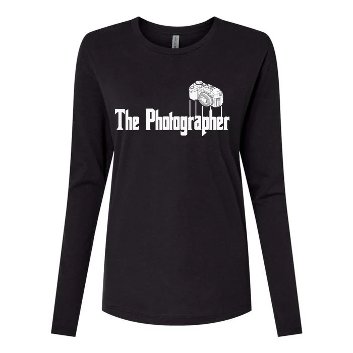 Funny The Photographer Photography Camera Womens Cotton Relaxed Long Sleeve T-Shirt