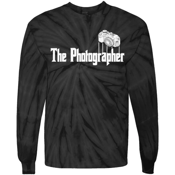 Funny The Photographer Photography Camera Tie-Dye Long Sleeve Shirt