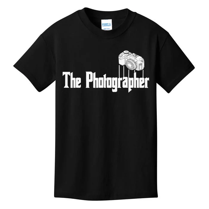 Funny The Photographer Photography Camera Kids T-Shirt