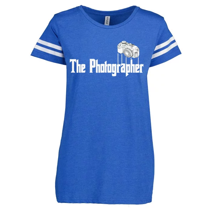 Funny The Photographer Photography Camera Enza Ladies Jersey Football T-Shirt