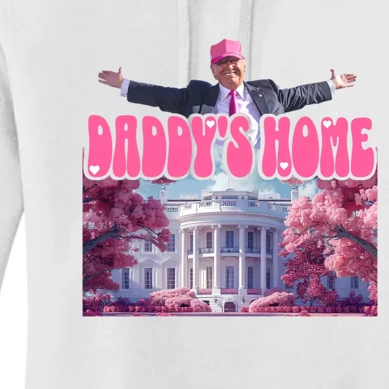 Funny Trump Pink 2024 DaddyS Home Gift Women's Pullover Hoodie