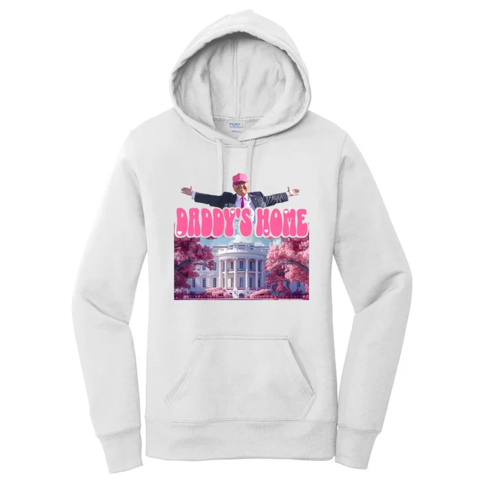 Funny Trump Pink 2024 DaddyS Home Gift Women's Pullover Hoodie