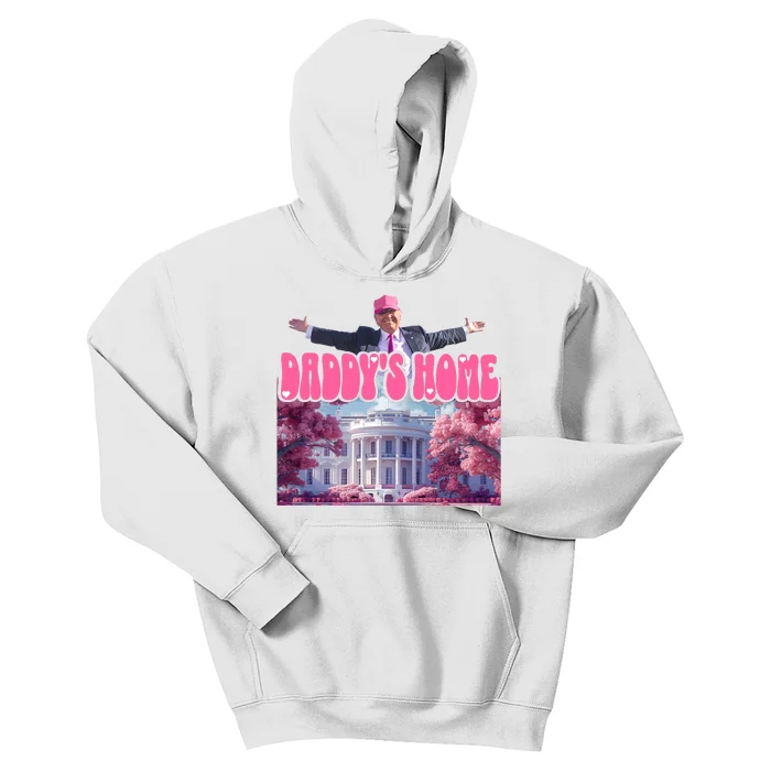 Funny Trump Pink 2024 DaddyS Home Gift Kids Hoodie