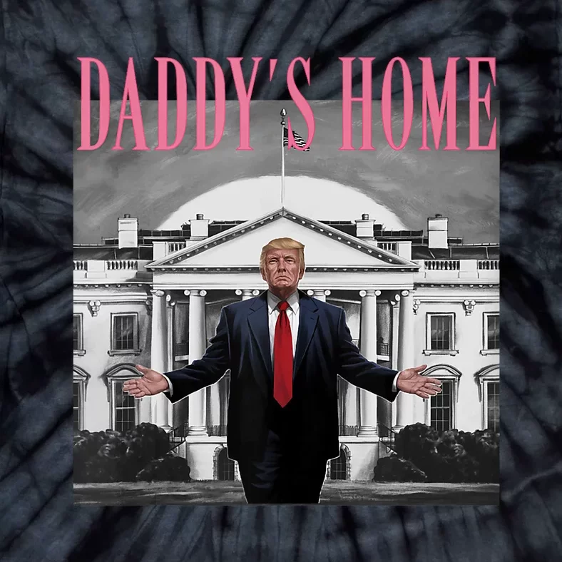 Funny Trump Pink Daddys Home  Trump 2024 Tie-Dye T-Shirt