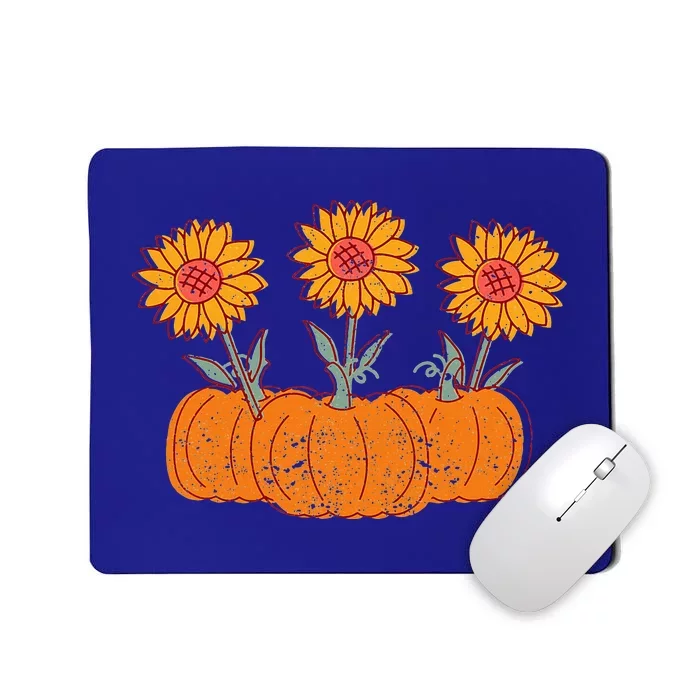 Fall Thanksgiving Pumpkin Sunflower Autumn Holiday Halloween Mousepad