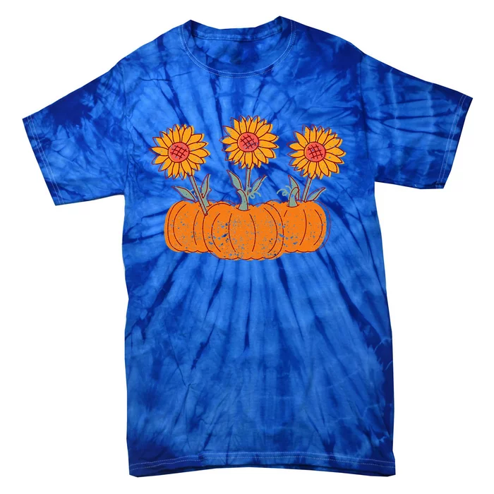 Fall Thanksgiving Pumpkin Sunflower Autumn Holiday Halloween Tie-Dye T-Shirt