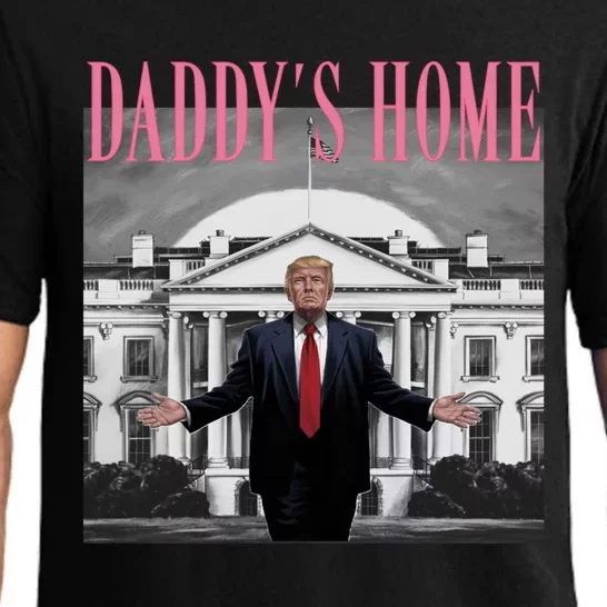 Funny Trump Pink Daddys Home Trump 2024 Gift Pajama Set