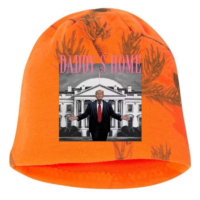 Funny Trump Pink Daddys Home Trump 2024 Gift Kati - Camo Knit Beanie